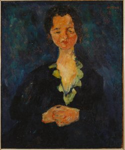 Naisen muotokuva sinisellä taustalla, 1927 tekijältä Chaim Soutine