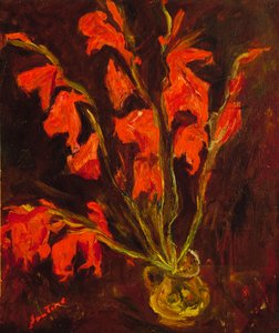 Punaiset gladiolit, n. 1919