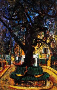 Pieni kaupungin aukio Vencessä, 1929, tekijältä Chaim Soutine