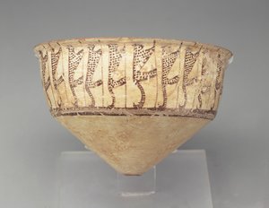 Kartiomainen kulho leopardikuviolla, 3500-3000 eKr. (buffet keramiikka) tekijältä Chalcolithic