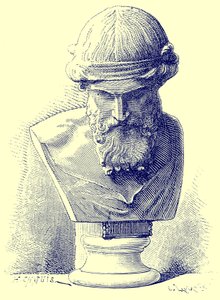 Platon, kuvitus Victor Duruyn "History of Rome" -julkaisusta, julkaistu 1884 (digitaalisesti paranneltu kuva) tekijältä Chapuis
