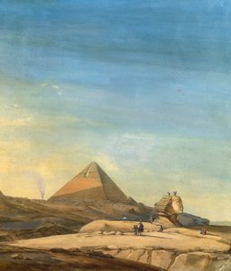 Mittaussfinksi, yksityiskohta Menfisin pyramideista tekijältä Charles Louis Balzac