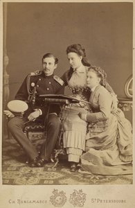 Aleksandra Iossifovna Venäjältä (s. Saksi Altenburgin prinsessa Alexandra), Nikolai Konstantinovitš Venäjä ja Vera Konstantinovna Venäjä - Suurherttuatar Aleksandra Iosifovna, Suurruhtinas Nikolai Konstantinovitš ja Suurherttuatar Vera Constantinovna