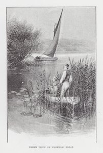 Kalastus: Bream Pitch on Wroxham Broad (litho) tekijältä Charles (after) Whymper