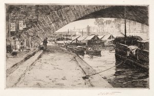 Pont Marien alla, Pariisi, 1887. tekijältä Charles Adams Platt