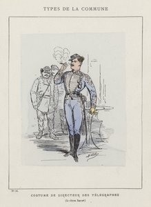 Lennätinlaitoksen johtajan, kansalainen Pauvertin, puku tekijältä Charles Albert d Arnoux Bertall