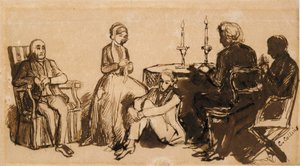 Ilta Combesin talossa, 1850-1851 tekijältä Charles Allston Collins