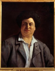 Muotokuva kirjailija Alexandre Dumas perestä