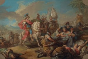 Aleksanteri Suuren voitto Poruksesta. Noin 1738