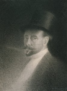 Omakuva, 1892 (Conté-värikynä valkoiselle kartongille)