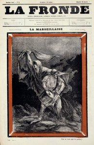 La marseillaise dessin ilmestyi sanomalehdessä la sling. Kaiverrus Charles Auguste Dit Montbard Loyen (1841-1905) tekijältä Charles Auguste Loye