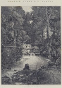 English Homes, Bowood, Cascade in the Park, End of the Lake