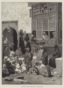 Luonnokset Egyptissä, talon piha Kairossa