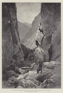 Kreetan ongelmat, pääsola, Sphakia, vallankumouksellisten vetäytymispaikka vuoristossa tekijältä Charles Auguste Loye