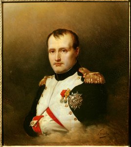 Napoleon I:n (1769-1821) muotokuva koristamassa rautakruunua ja kunnialegioona Charles Auguste Steubenin (1788-1856) maalaus 1812 Pariisi, Musee de la Legion d