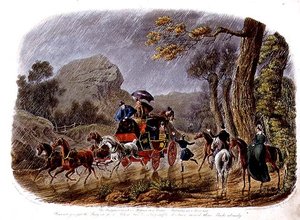 "Pettymys tai vetäytyminen suihkussa", kaiverrus R.G. Reeve (fl.1811-37) pub. Kirjailija: Thomas McLean