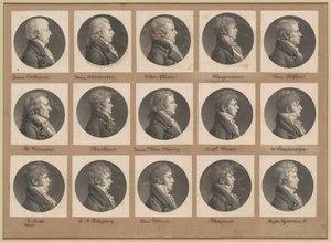 Saint-Méminin muotokuvien kokoelma, ryhmä 26 tekijältä Charles B. J. Févret de Saint Mémin