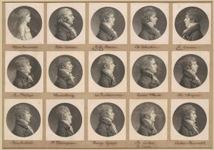 Saint-Méminin muotokuvien kokoelma, ryhmä 30 tekijältä Charles B. J. Févret de Saint Mémin