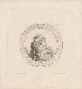 Tuolin Madonna tekijältä Charles B. J. Févret de Saint Mémin, after Raphael