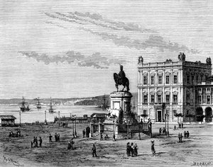 Commerce Square, Lissabon, Portugali, 1800-luku.