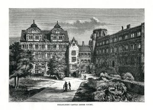 Heidelbergin linna, Saksa, 1879 tekijältä Charles Barbant