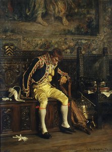 Jalkamies nukkumassa, 1871.
