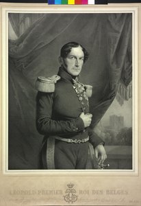 Belgian kuningas Leopold I (litografia)