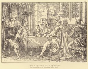 Kuvitus Laralle, Lord Byronin tarina (kaiverrus) tekijältä Charles Bell Birch