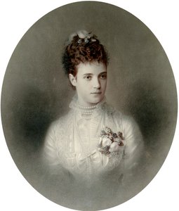 Venäjän keisarinna Maria Fedorovnan muotokuva, 1890-luku tekijältä Charles Bergamasco