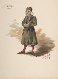 Pukusuunnittelu Adamille, 1889.
