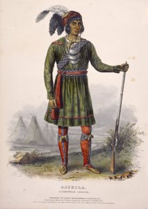 ASSEOLA, SEMINOLIJOHTAJA, Pohjois-Amerikan intiaaniheimojen historiasta. tekijältä Charles Bird King