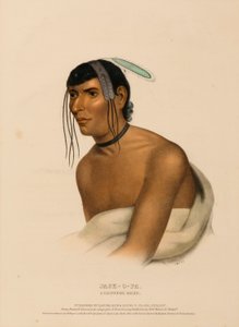 JACK-O-PA. A CHIPPEWA CHIEF., kirjasta History of the Indian Tribes of North America. tekijältä Charles Bird King