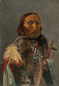 Amerikan intiaani rauhanputken kanssa (öljy kartongille) tekijältä Charles Bird King