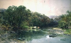 On the Dee, North Wales: Naudan juominen