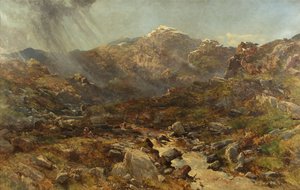 Nant Franconin päällikkö, Capel Curig, Pohjois-Wales (öljy kankaalle)
