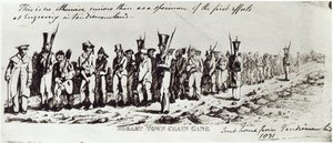 Hobart Town Chain Gang, n. 1831 tekijältä Charles Bruce