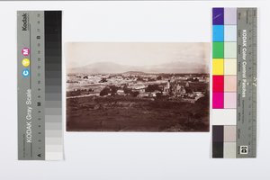 Orizaban huippu ja asutus, noin 1900 (valokuva) (albuminpaino) tekijältä Charles Burlingame Waite