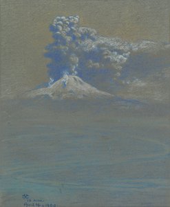 Ashes of Ashes Upon Ottaviano, 1906 (pastelli harmaasiniselle paperille)