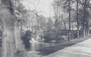 Bordeaux: Jardin-Public, maalaismainen silta (s/w-kuva) tekijältä Charles Chambon