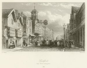 Guildford, High Street, katsot itään, 1840