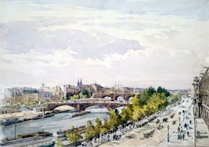 Pariisi, Louvren Salle dApollonin ikkunasta katsoen länteen, heinäkuu 1867