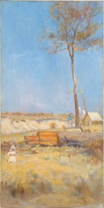 Etelän auringon alla (puunhalkaisijoiden leiri) tekijältä Charles Edward Conder