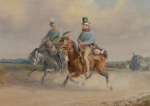 Matkakumppanit tai kohtaus tiellä Ranskassa (öljy kankaalle) tekijältä Charles Cooper Henderson