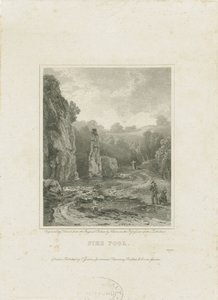 Dovedale - [Charles] Cotton Fishing House: kaiverrus ja [?1800-luku] (painettu) tekijältä Charles Cotton