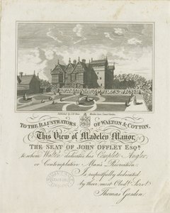 Madeleyn kartano: kaiverrus, nd [c 1686] (painettu) tekijältä Charles Cotton