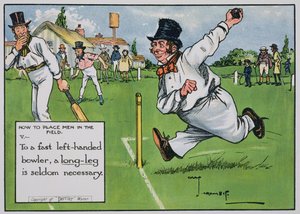 How to Place Men in the Field (V), julkaisusta "Laws of Cricket", julkaistu 1910