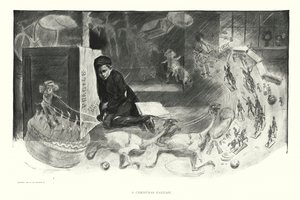 Joulufantasia (litografia) tekijältä Charles Dana Gibson