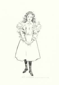 Pieni amerikkalainen tyttö (litografia) tekijältä Charles Dana Gibson