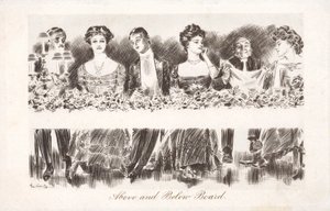 Bove Below Board (litho) tekijältä Charles Dana Gibson