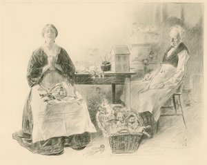 Caleb Plummer ja hänen tyttärensä tekijältä Charles Dana Gibson